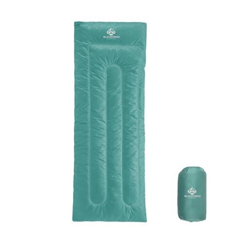 Blackpongo Ultralight Sleeping Bag - Envelope Lightweight Portable, Waterproof, Comfort with Compression Sack - Great for 3 Season Traveling, Camping, Hiking (Green)