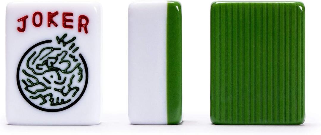 Yellow Mountain Imports Set of 166 American Mahjong Tiles, Huntington (Tiles Only Set) (Green)