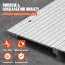 3" Rise Bridge Door Threshold Ramp, 37.5" L*29.5" W Aluminum Door Ramps for Wheelchair, Adjustable Wheelchair Ramp with Non-Slip Surface, Threshold Ramps for Doorways, Steps, Scooters, 800Lbs Capacity