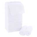 MOONQUEEN Ultra Soft Premium Washcloths Set - 12 x 12 inches - 4 Pack - Quick Drying - Highly Absorbent Coral Velvet Bathroom Wash Clothes - Use as Bath, Spa, Facial, Fingertip Towel (White)