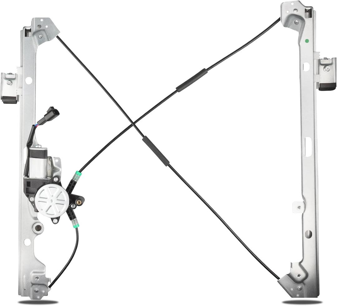 Front Power Window Regulator Driver Side w/Motor Replacement for 1999 2000 2001 2002 2003 2004 2005 2006 2007 Silverado Tahoe Avalanche Suburban, GMC Sierra Yukon XL, Escalade ESV EXT, Left, 741-644