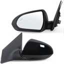 Paderson Left Driver Side Mirror Assembly Fits 2017 2018 2019 2020 Hyundai Elantra with Power Glass Heated Blind Spot Detection and Manual Folding Match to Black Replace HY1320226 (7Pins)