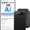 Comulytic Note Pro AI Voice Recorder, Unlimited Transcribe & Summarize, AI Note Taking Recording Device w/Case, App Control, 113 Languages for Calls, Meetings, Lectures, Interviews, Black