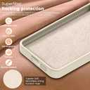 Liquid Silicone Case for Samsung Galaxy S23 with Magnetic Stand, Mil-Grade Drop Shockproof, Full Camera Protection Anti-Scratch Microfiber Lining Silicone Phone case, Beige