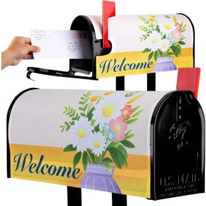 Welcome Magnetic Mailbox Cover  Durable & Stylish Mailbox Covers Magnetic Standard Size 18 x 21 Inch - Easy to Install & UV-Resistant with Strong Magnet for All Seasons