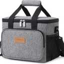 Lifewit Medium Lunch Bag Insulated Lunch Box Soft Cooler Cooling Tote for Adult Men Women, Gray 12-Can (9L)