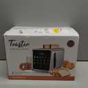 2 Slice Toaster, Smart Digital Touchscreen with Memory Function, 1.5" Extra-Wide Slots, 5 Bread Types & 6 Browning Settings, 900W for Fast Toasting, Defrost & Reheat Modes
