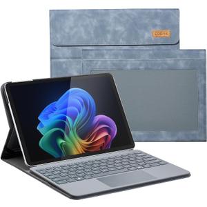 CoBak Case for Microsoft Surface Pro 12" (2025), Premium Business Cover with Multi-Angle Stand, Embedded Stylus Holder, Keyboard Support & Built-in Organizer Tailored for Professionals, Navy Blue