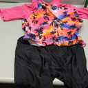 Tournesol Women's Two Piece Rash Guard Short Sleeve Swim Shirts UPF 50+ Built in Bra Swimsuit with Boyshorts with Pockets, Medium, Black & Pink Beach