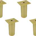 Bitray 4-inch Furniture Legs Aluminum Alloy Gold Sofa Legs Adjustable Furniture Feet - 4pcs