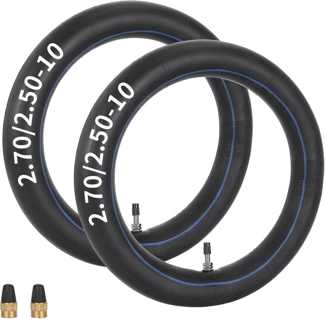 RUTU 2.50/2.75-10 Dirt Bike Replacement Inner Tubes Heavy Duty with TR4 Straight Valve Compatible with CRF50 | XR50 PW50 SX500 DRZ70 | JR50 Razor MX650 | MX500 PW50 MVX70