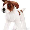 Melissa & Doug Giant Jack Russell Terrier - Lifelike Stuffed Animal Dog (Over 12 inches Tall), 16.55 x 15.75 x 6.3