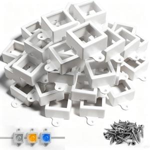 75 Set Light Clips for Govee H705A/B/C/H805 Outdoor Lights with 150 Screws Secure Mounting Brackets for Govee Permanent (H805/H705) Not Compatible Pro Version Outdoor Lights, White