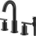 TRUSTMI Bathroom Faucet 3 Hole 2-Handle 8 inch Wide-Spread Bathroom Sink Faucet with Pop Up Drain and cUPC Waterlines, Matte Black