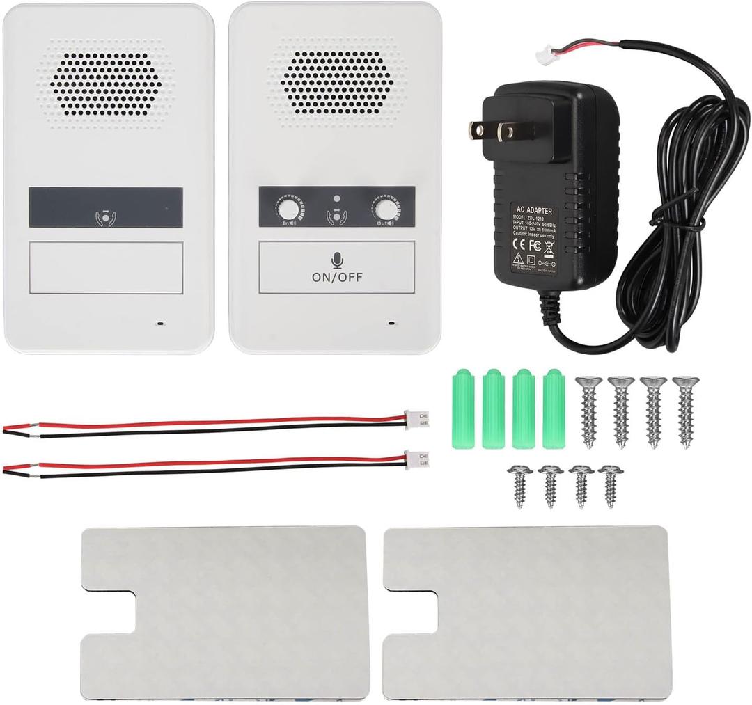 Long Range Two Way Home Intercom System Window Intercom with Adjustable Speaker 656ft Extended Range for Houses Offices Stores Banks