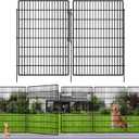 10 Panels Garden Fencing Animal Barrier with Lock, 40 in(H) X 24 ft(L) Dog Fence Outdoor for Yard Rustproof No Dig Decorative Tall Garden Fence Metal Wire Panel Border Rabbit Ground Stakes Fencing