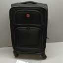 SWISSGEAR Sion Softside Expandable Spinner Luggage Durable Lightweight Travel Suitcase, Black, Carry-On 21-Inch