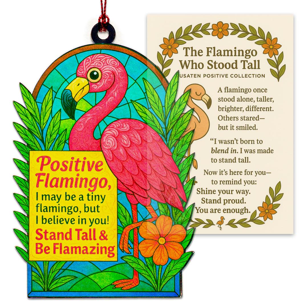4 x Funny Christmas Flamingo Christmas Ornaments 2026 - Coastal Christmas Ornaments - Beach Ornaments for Christmas Tree - Funny Christmas Ornaments - Christmas Decoration