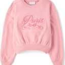 The Children's Place Girls' Active Long Sleeve Embellished Winter Warm Sweatshirt, XXL