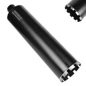 4-1/4" Diamond Core Drill Bit with 17-3/4" Total Length, 1-1/4"-7 Thread, Laser-Welded Segments for High-Performance Drilling Cured Concrete, Brick, Stone, Masonry Walls and Floors