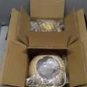 Gold Battery Operated Wall Sconces Set of 2 with Remote, Rechargeable Rattan Battery Powered Wall Lights/Lamps, Wireless Boho Lighting Fixtures for Bedroom Farmhouse, 15 Colors Dimmable,8''