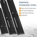 Universal Porcelain Steel Adjustable Grill Heat Plates Heat Tents Heat Shields Grill Burner Cover,Compatible with Weber, Charbroil, Brinkmann, Chargriller etc.,Extends from 11.75" up to 21" L,3 Pack