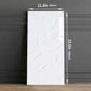 Haimin Wall Panels Peel and Stick 10 Pieces 23.6x11.8in (19.4 Sq. Ft. Coverage) Lightweight Backsplash Marble Look Tile (not Real Marble) Ideal for Kitchen Bathrooms Living Rooms Bedrooms (White-LYB)
