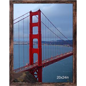 BESCRCL 20x24 Picture Frame Brown, Poster Frames Wall Hanging, Display Pictures 20x24 without Mat, 1 Pack