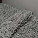 Yimobra Bathroom Rugs Sets 2 Piece - Quick Dry Extra Thick Luxury Chenille Bath Mat, Non Slip Super Absorbent for Tub Shower Sink, Machine Washable Shaggy Floor Mat, 32"x20"+24"x17" Inch, Grey