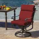 Arden Outdoor Chair Cushion, 21 x 20, Rain-Proof, Fade Resistant 20 x 21, Ruby Red Leala