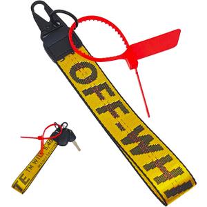 YuCool Car Keychain,Webbing Keychain Wrist Strap,Key Ring for Cars Keys Wallets Decoration cute lanyard nice,Car Accessories (1*yellow)