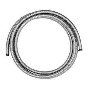 Fuel Line Hose 10FT 10AN 3/8" Universal Silver Stainless Steel Braided Nylon CPE Oil Gas Fuel Hoses 10 Feet AN-6m10 3/8 inches