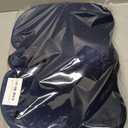 Gel Seat Cushion – Navy Blue Flannel Pillow with Velvet Removable Cover – Ergonomic Sponge Support for Office with Adjustable Strap