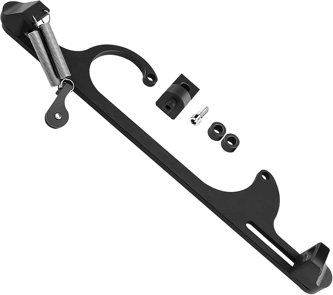 Throttle Cable Bracket for 4150 4160 Series Adjustable Carburetor Bracket Aluminum Throttle Brackets (Black)