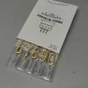 Beanlieve 10-Pieces Numeral Birthday Candles - Cake Numeric Candles Number 0 1 2 3 4 5 6 7 8 9,Used for Cake Decoration on Birthday Parties and Wedding Anniversary Celebrations(Champagne Gold)