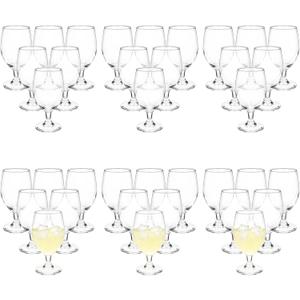 36 Pcs Clear Glasses 13.5 Oz Glass Stemmed Drinks Cup for Dishwasher Wine Juice Milk Beer Cold Beverages, Small