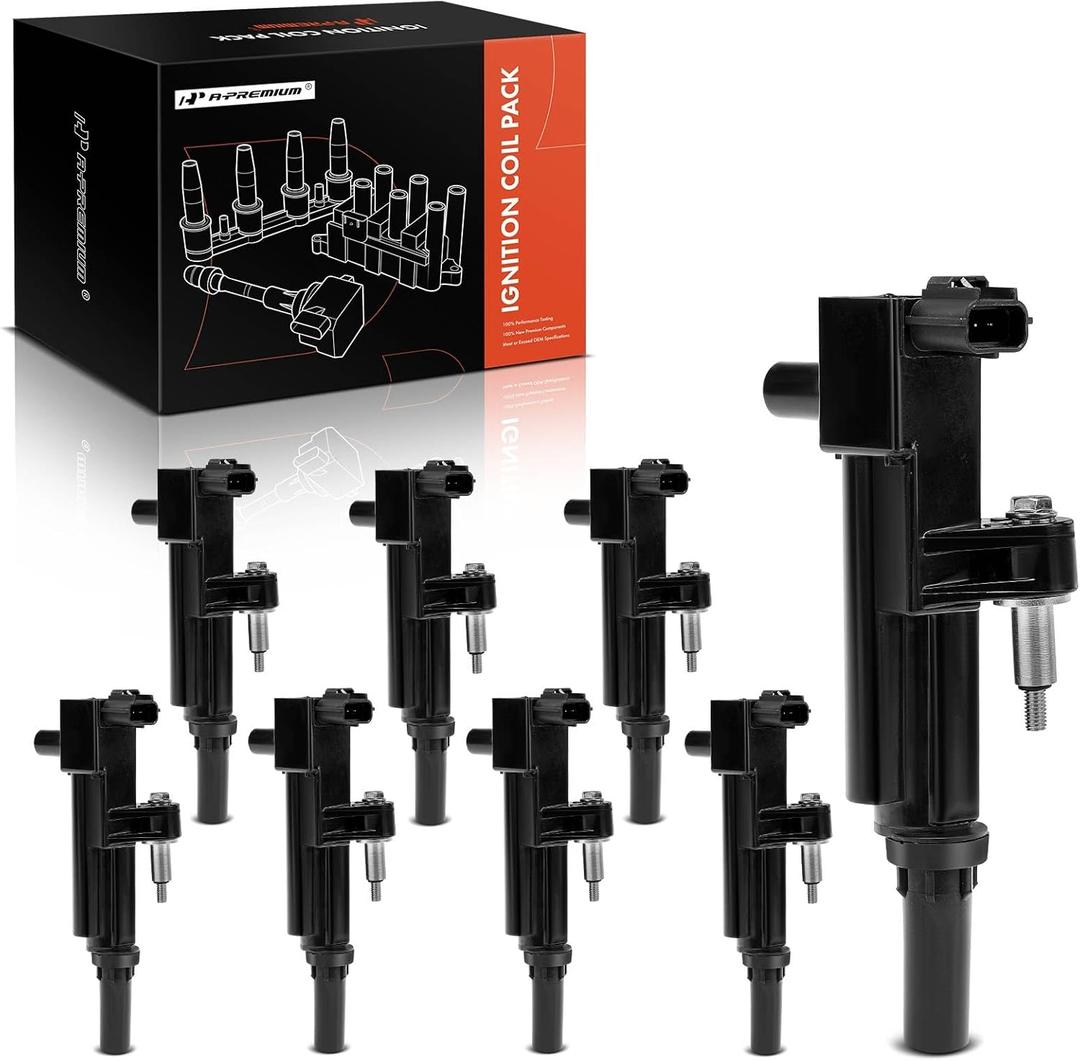 A-Premium Ignition Coil Pack Compatible with Dodge Dakota Ram 1500 08-10 Durango Aspen 08-09 Ram Commander Grand Cherokee 2008-2010 4.7L 8-PC
