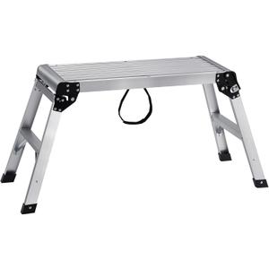 VEVOR Folding Work Platform, 30x12x20 Inch Aluminum Drywall Stool Ladder, 330 lbs Load Capacity Heavy Duty Work Bench w/Non-Slip Feet, Ideal for Washing Vehicles, Cleaning, Painting, Decorating (301220)