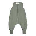 Rayon Made from Bamboo Toddler Sleep Sack with Feet 12-24 Months 1.0 Tog Breathable Sleep Sack 1t-2t Ultra Soft Baby Wearable Blanket with Legs Unisex Sleeping Bag with 2-Way Zipper (Olive Drab)