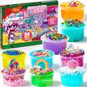 JOYIN 24 Days Christmas Advent Calendar 2025, 16 DIY Slime, Foam Balls,Fruit Slices & Glow in The Dark Powder,Christmas Countdown for Kids Party Favors,Xmas Gift Classroom Prizes,Slime Advent Calendar