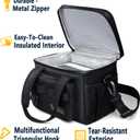 Electric Lunch Box Food Heater 80W Heated Lunch Boxes for Adults Work/Car/Truck/Home, 1.8L Portable Food Warmer Heating Lunchbox with Insulated Lunch Bag 12V 24V 110V