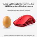 AJAZZ M259 Magnesium Aluminum Alloy Mouse, BT/2.4G/USB-C Lightweight Mice (White)