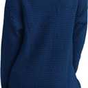 GRECERELLE Women's Loose Open Front Long Sleeve Chunky Knit Cable Cardigans Sweater with Pockets (Blue, S)