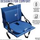 Everlasting Comfort Stadium Seats with Back Support - Adjustable Memory Foam Bleacher Chairs with Back and Cushion, Portable, Easy Folding Stadium Seat Cushion with Storage Pocket