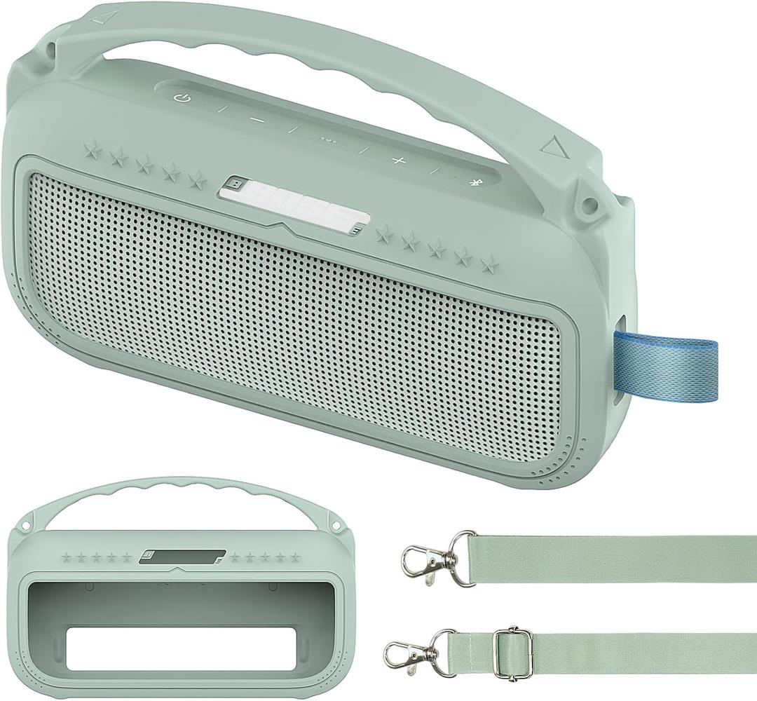 JCHPINE Silicone Cover Case for Bose SoundLink Flex Portable Bluetooth Speaker 2nd Gen, Protective Holder for Bose SoundLink Flex Speaker Accessories (Silicone case, Alphine Sage)