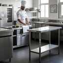 NSF 24 x 12 Inches Stainless Steel Table for Prep & Work, Commercial Heavy Duty Food Prep Worktable with Undershelf for Restaurant, HotelSmall Kitchen, Food Truck, Home Bars