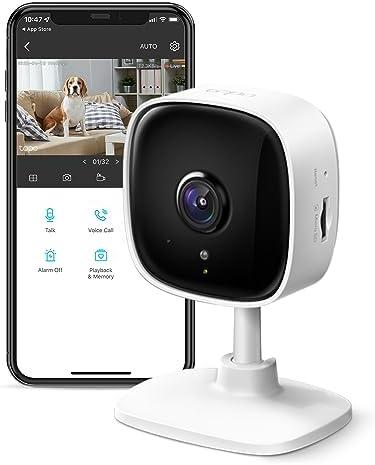 TP-Link Tapo 1080P Indoor Security Camera for Baby Monitor, Dog Camera w/Motion Detection, 2-Way Audio Siren, 0Night Vision, Cloud & SD Card Storage, Works w/Alexa & Google Home (Tapo C100)
