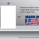 Extra Heavy Duty 130lb Cover Cardstock - 5" x 7" Bright White - 350gsm 17pt Thick Paper - Index, Flash & Post Card Stock - 100 Pack