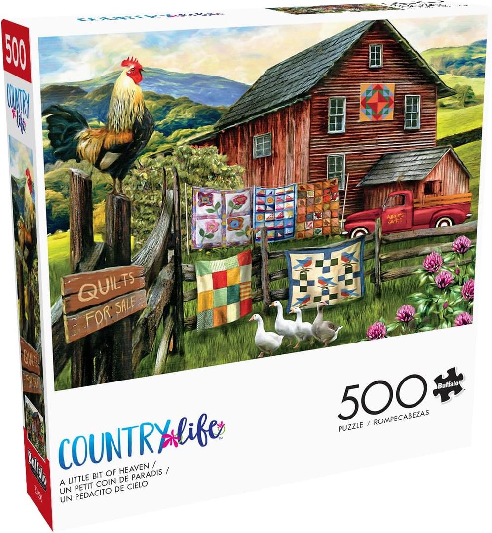 Buffalo Games - 500 Piece Jigsaw Puzzle Tom Wood A Little Bit of Heaven, Made in USA, Premium Recycled Board, Full-Color Poster