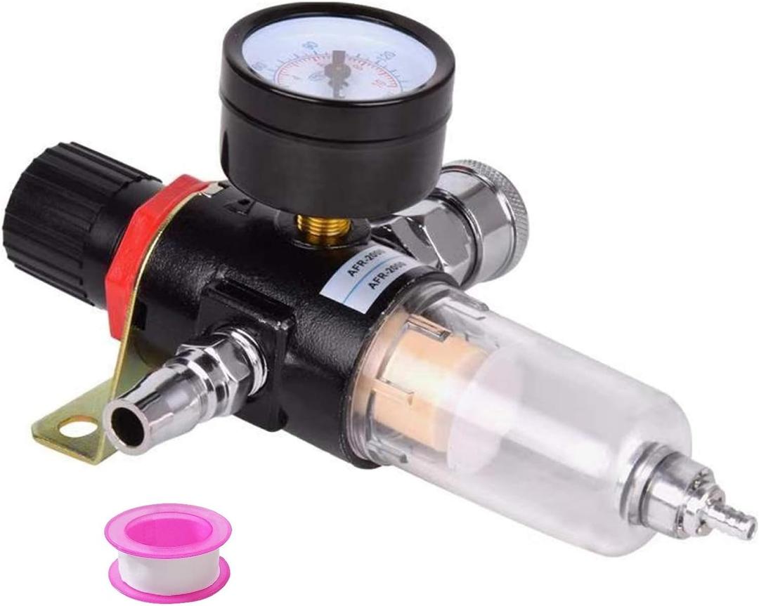 1/4" BSP Air Compressor Moisture Filter Trap Oil Water Separator Regulator Lubricator